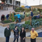 Andrea Van-Sittart (second left) at the launch of community gardens in Letchworth Garden City